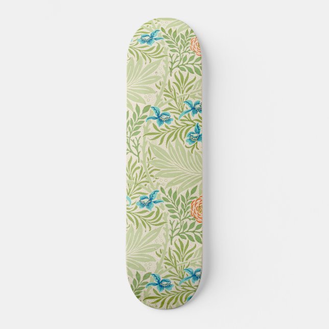 Rittersporn-Muster (von William Morris) Skateboard (Vorderseite)