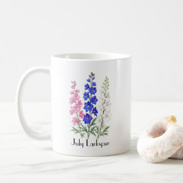 Ritterspornblumen im Juli Kaffeetasse