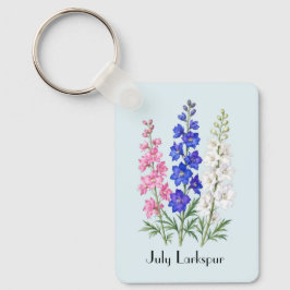 Ritterspornblumen im Juli  Schlüsselanhänger