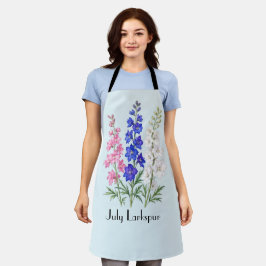 Ritterspornblumen im Juli Schürze