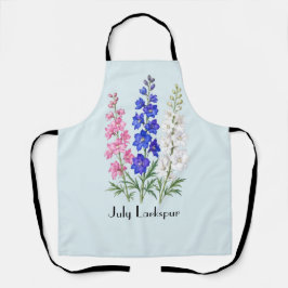 Ritterspornblumen im Juli  Schürze