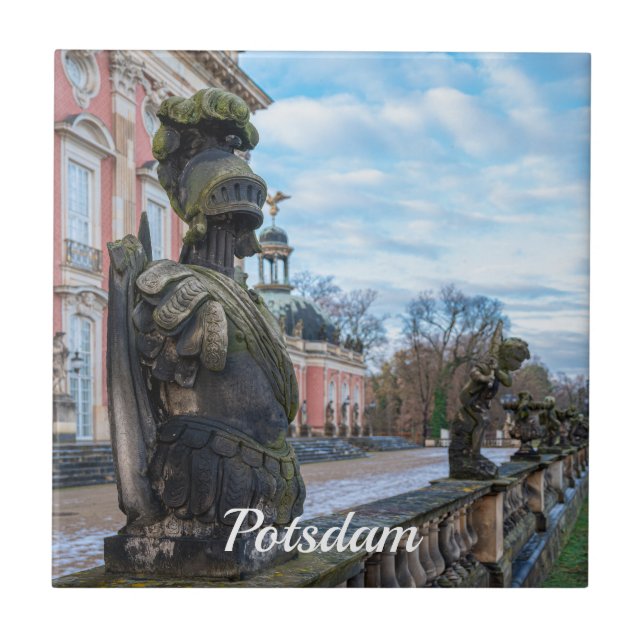 Ritterstatuen in Potsdam Fliese (Vorderseite)
