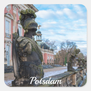 Ritterstatuen in Potsdam Quadratischer Aufkleber