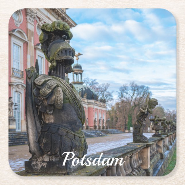 Ritterstatuen in Potsdam Rechteckiger Pappuntersetzer (Vorderseite)