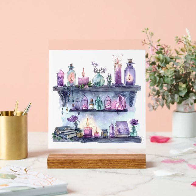 Ritueller Schelf - Jedes Element besitzt einen Zau Acrylschild (Hochzeit)