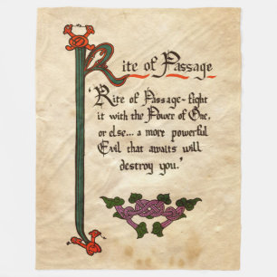 Ritus des Durchganges Fleecedecke