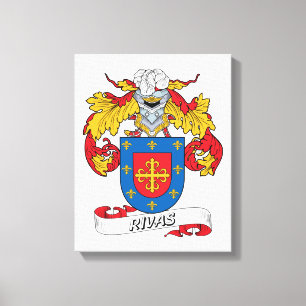 Rivas Familienwappen Leinwanddruck
