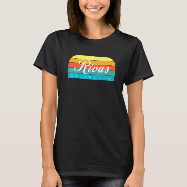 Rivas Nicaragua Karte Artesanía Arte Nica Craft So T-Shirt (Vorderseite)