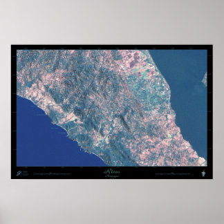 Rivas, Nicaragua Satellitenposter Poster