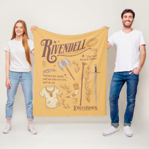 RIVENDELL™ Aquarell-Collage-Grafik Fleecedecke