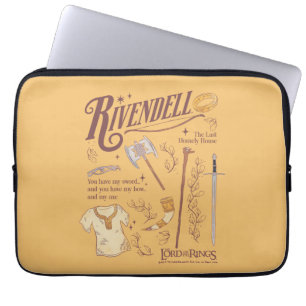 RIVENDELL™ Aquarell-Collage-Grafik Laptopschutzhülle
