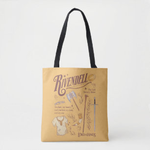 RIVENDELL™ Aquarell-Collage-Grafik Tasche