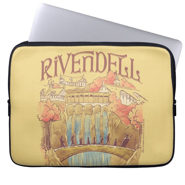 RIVENDELL™ Fellowship Watercolor Illustration Laptopschutzhülle (Vorderseite)