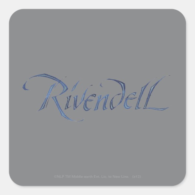 Rivendell Name Textured Quadratischer Aufkleber (Vorderseite)