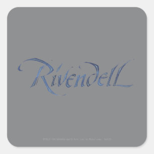 Rivendell Name Textured Quadratischer Aufkleber