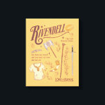 RIVENDELL™ Watercolor Collage Graphic Leinwanddruck<br><div class="desc">Journey across Middle-Earth™ with this beautifully illustrated Lord of the Rings™ design featuring Rivendell™. Featuring an artful collection of iconic elements — including an Elven blade, bow, axe, staff, and the One Ring — this collage captures the strength, unity, and quiet wisdom found within the Fellowship. Meaningful phrases like “You...</div>