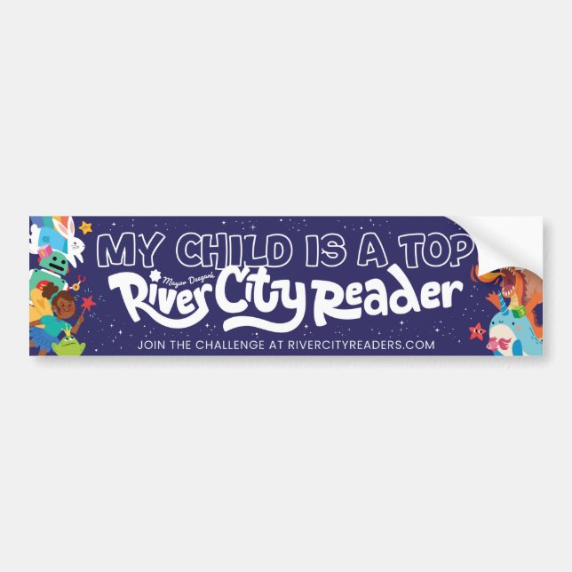 River City Readers Bumper Sticker (Devant)