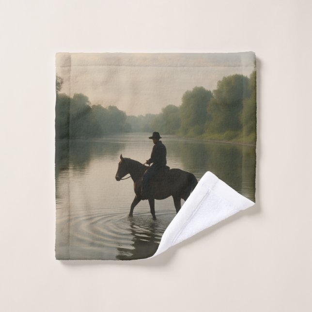 River Ford Shower Curtain - Western Water Landscap Waschlappen (Waschlappen)