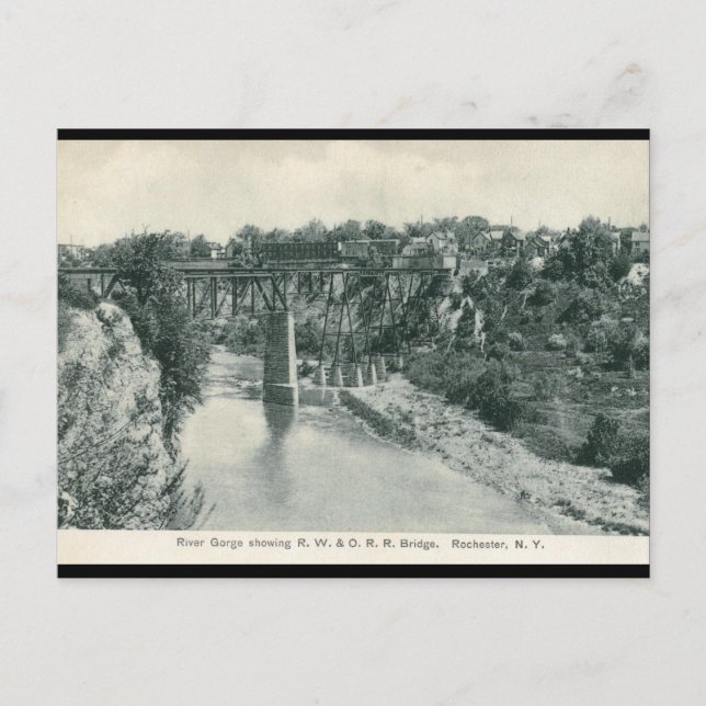 River Gorge Bridge, Rochester NY Vintag Postkarte (Vorderseite)