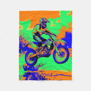 River Hopping - Motocross Rider Fleecedecke