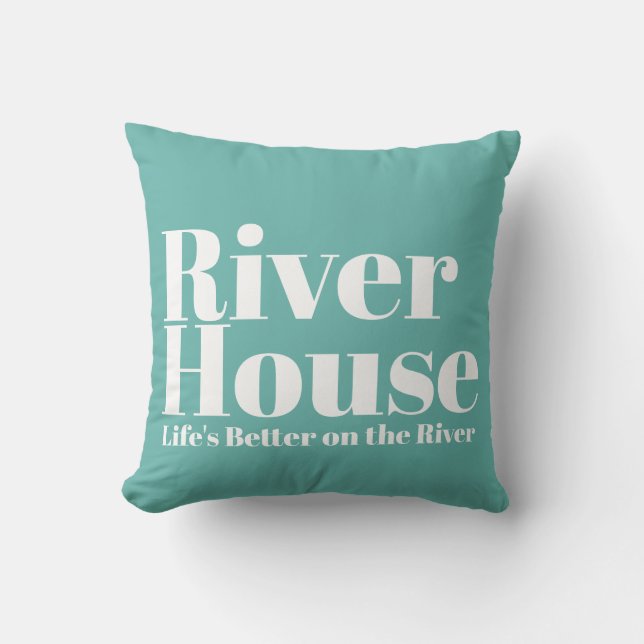 River House Decorative Outdoor Throw Kissen (Vorderseite)