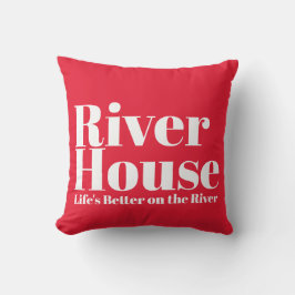 River House Decorative Outdoor Throw Kissen - Rot