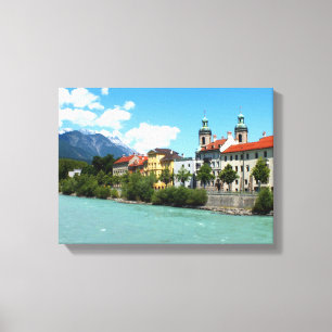 River Inn in Innsbruck Leinwanddruck
