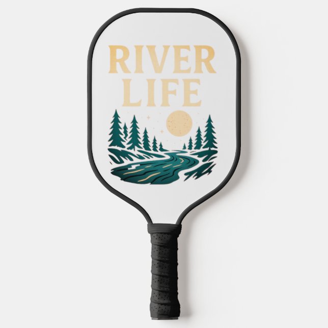 River Is Life Pickleball Paddle - Natur Inspiriert (Vorderseite)