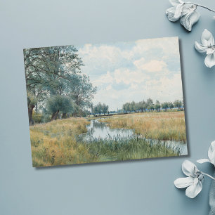River Landscape near St. Ives, Huntingdonshire Postkarte