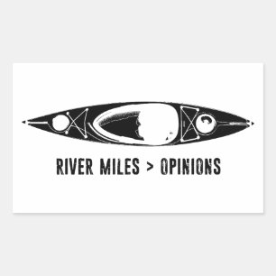 River Meilen > Meinungen Kayak Rechteckiger Aufkleber