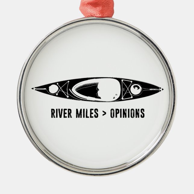 River Miles > Opinions Kayak Ornament Aus Metall (Vorne)