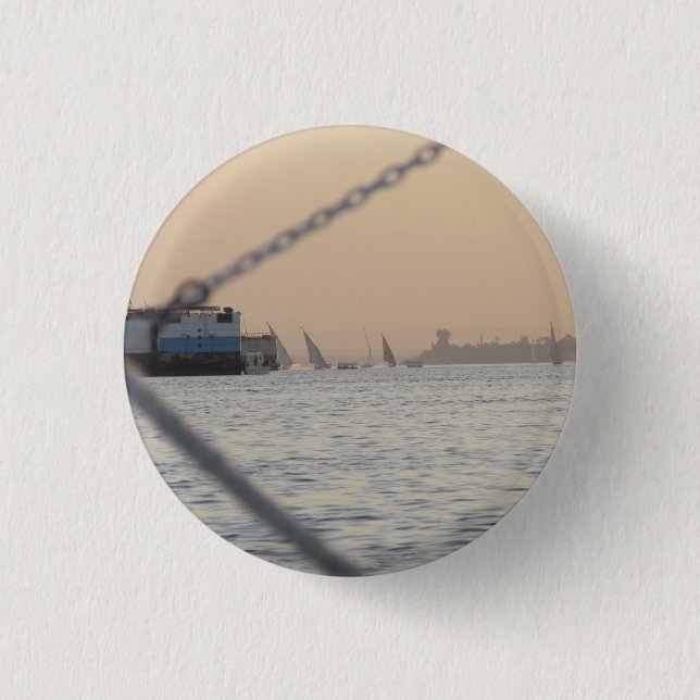 River Nile Sunset Abzeichen Button (Vorderseite)