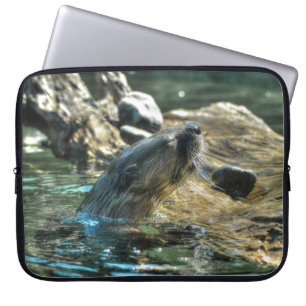 River Otter Animal-Lover's Wildlife Foto Laptopschutzhülle