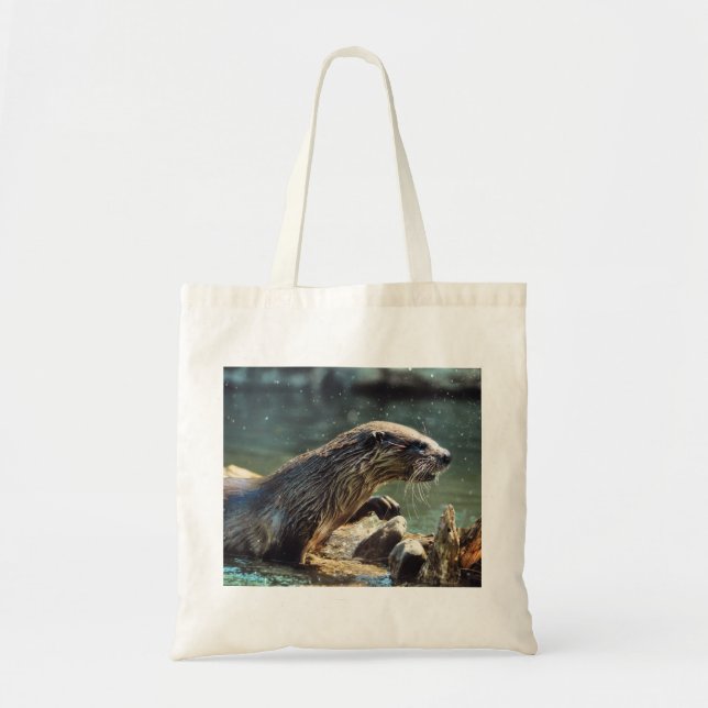 River Otter Animal-Lover's Wildlife Foto Tragetasche (Vorne)