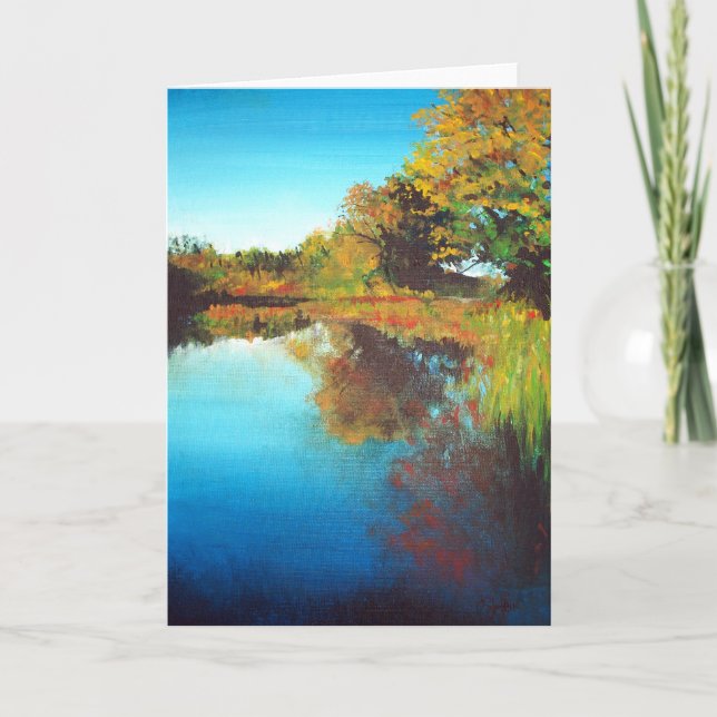 River Painting Art Blank Dankeskarte (Vorderseite)