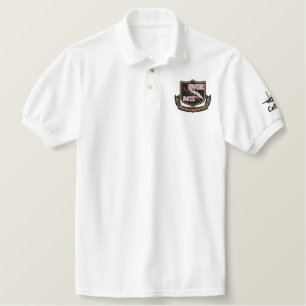 RIVER RAT bestickt F-15 Golf Polo (dunkles Shirt)