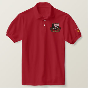 RIVER RAT bestickt F-16 Golf Polo (dunkles Shirt)