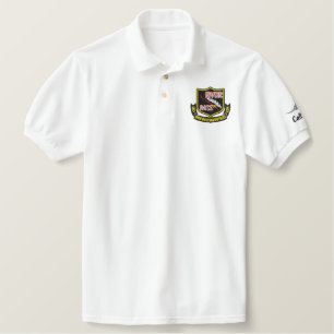 RIVER RAT bestickt F-4 Golf Polo (dunkles Shirt)