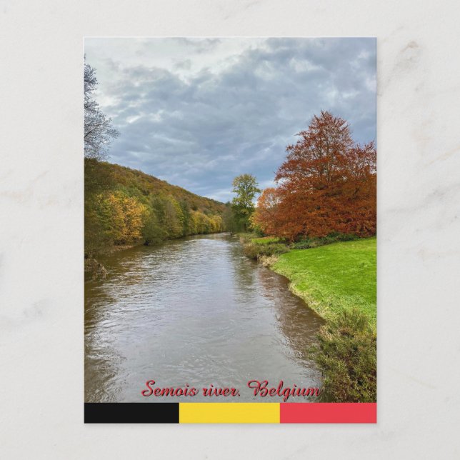 River Semois landscape in Bouillon, Belgium travel Postkarte (Vorderseite)