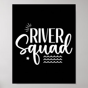 River Squad Familie passend Sommerferien Camping Poster
