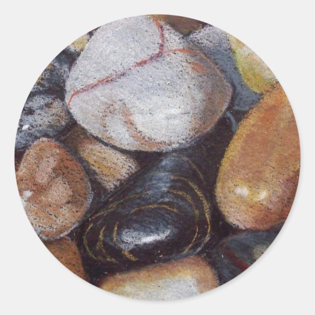 RIVER STONES ARTWORT RUNDER AUFKLEBER (Vorderseite)