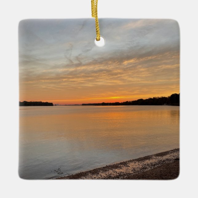 River Sunset Ornament (Vorderseite)