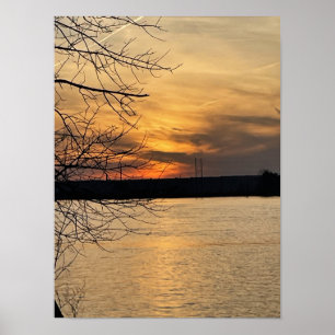 River Sunset Poster