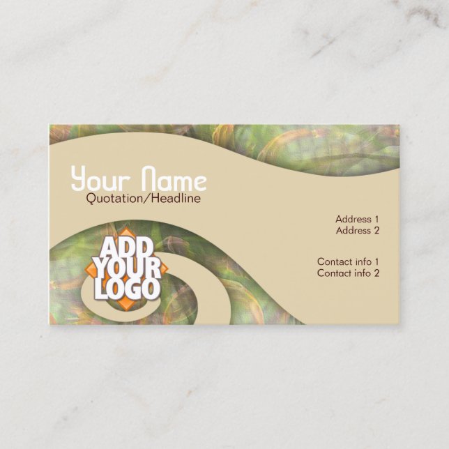 River Swirl Art Business Card Visitenkarte (Vorderseite)