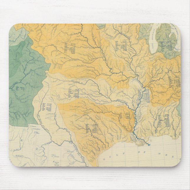 River Systems in den USA Mousepad (Vorne)