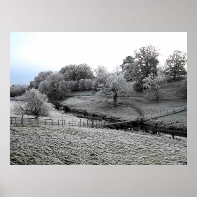 River Tal eines frostigen Morgens Poster (Vorne)