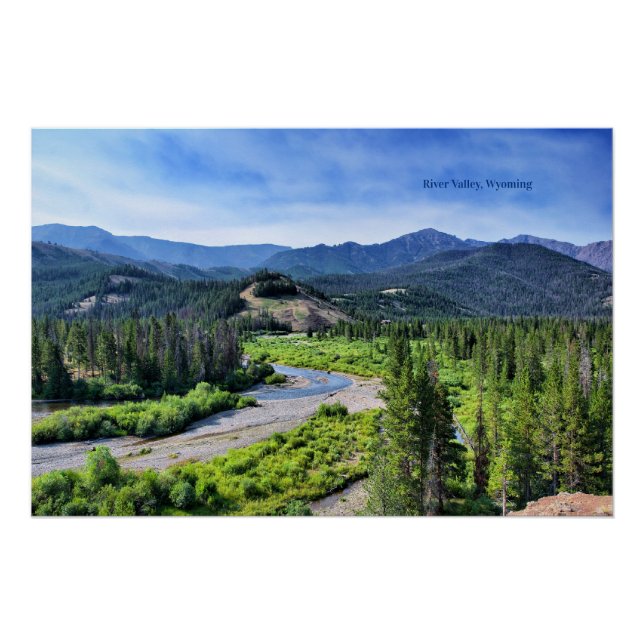 River Valley, Western America, Wyoming, Poster (Vorderseite)