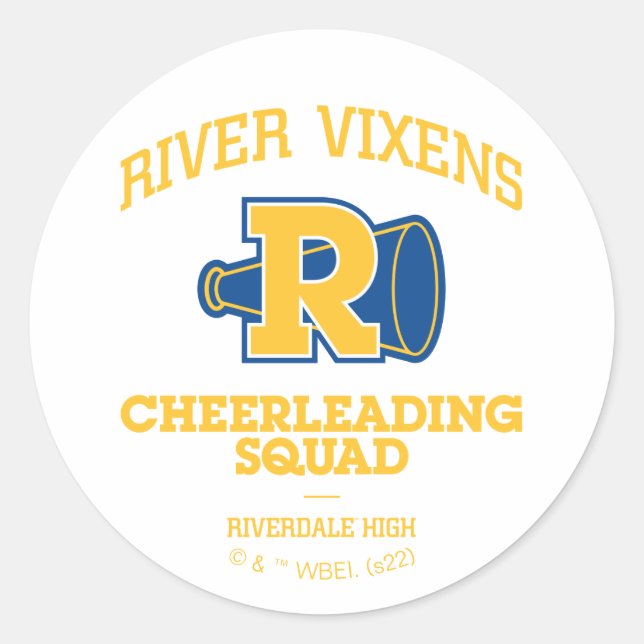 River Vixens Cheerleader Squad Runder Aufkleber (Vorderseite)
