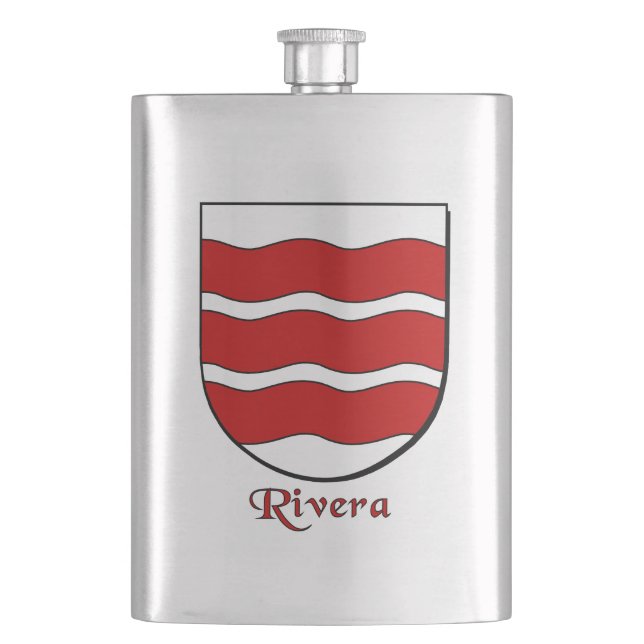 Rivera Heraldic Shield Flachmann (Vorderseite)