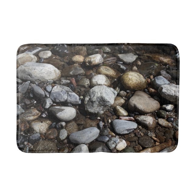 Riverbale Steinchen und Wasser Badematte (Vorderseite)